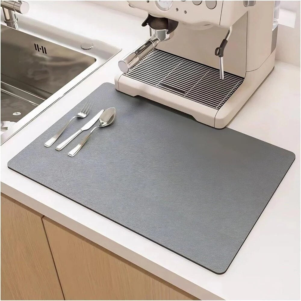 Tapis égouttoir pour vaisselle – diatomite absorbant