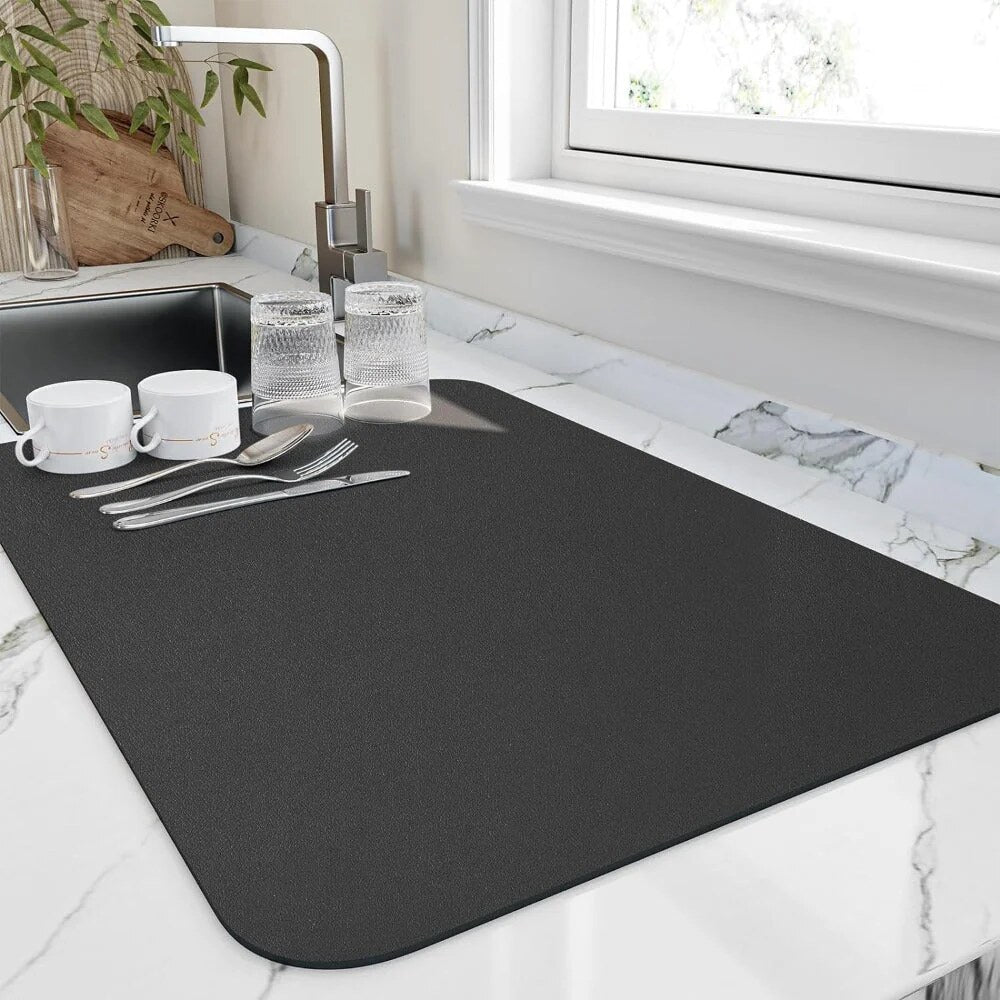 Tapis égouttoir pour vaisselle – diatomite absorbant