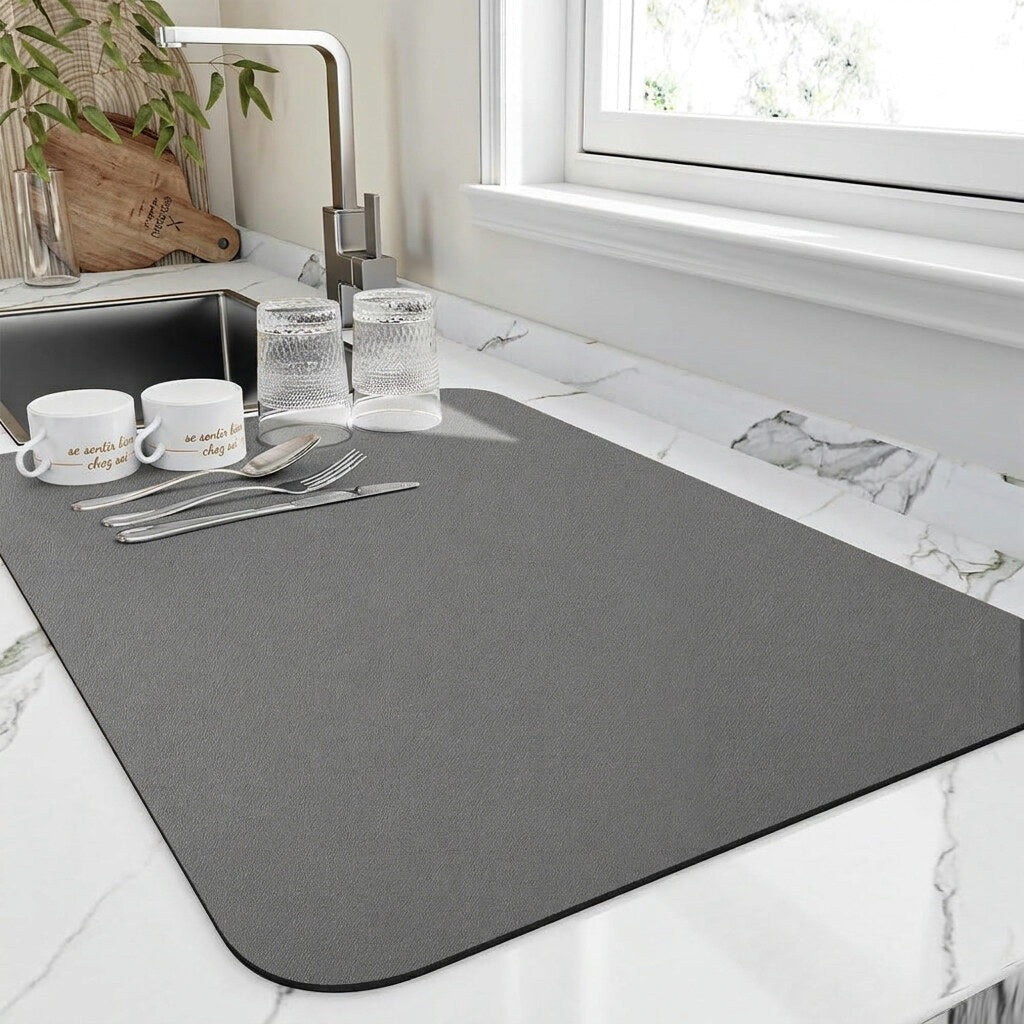 Tapis égouttoir pour vaisselle – diatomite absorbant