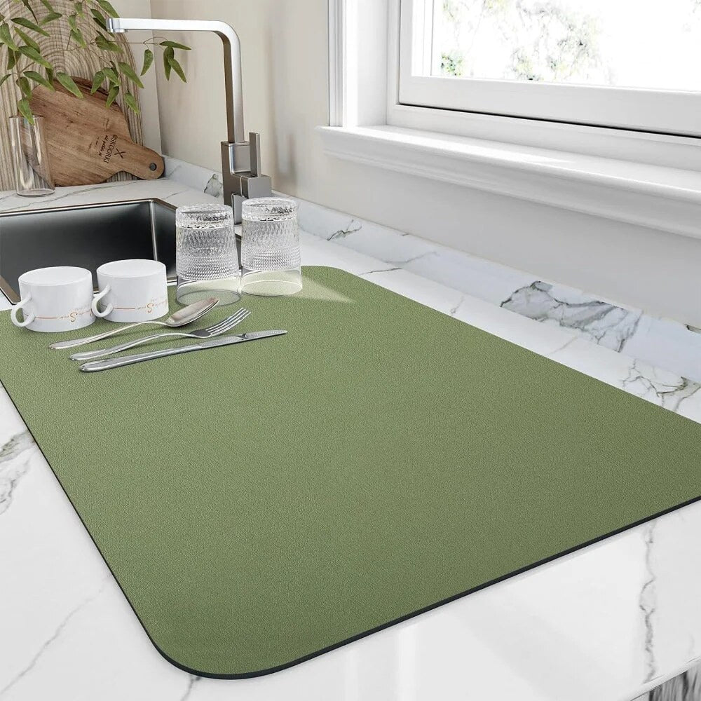 Tapis égouttoir pour vaisselle – diatomite absorbant
