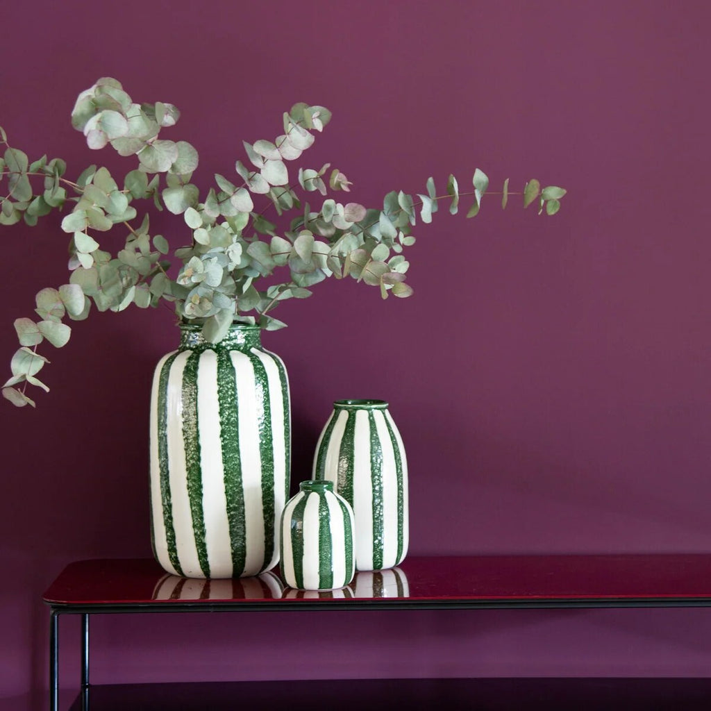 Vase rayé Riviera – céramique artisanale, cinq coloris