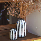 Vase rayé Riviera – céramique artisanale, cinq coloris
