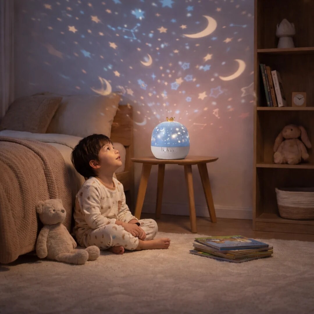 Veilleuse à projection – motifs lumineux sur le plafond