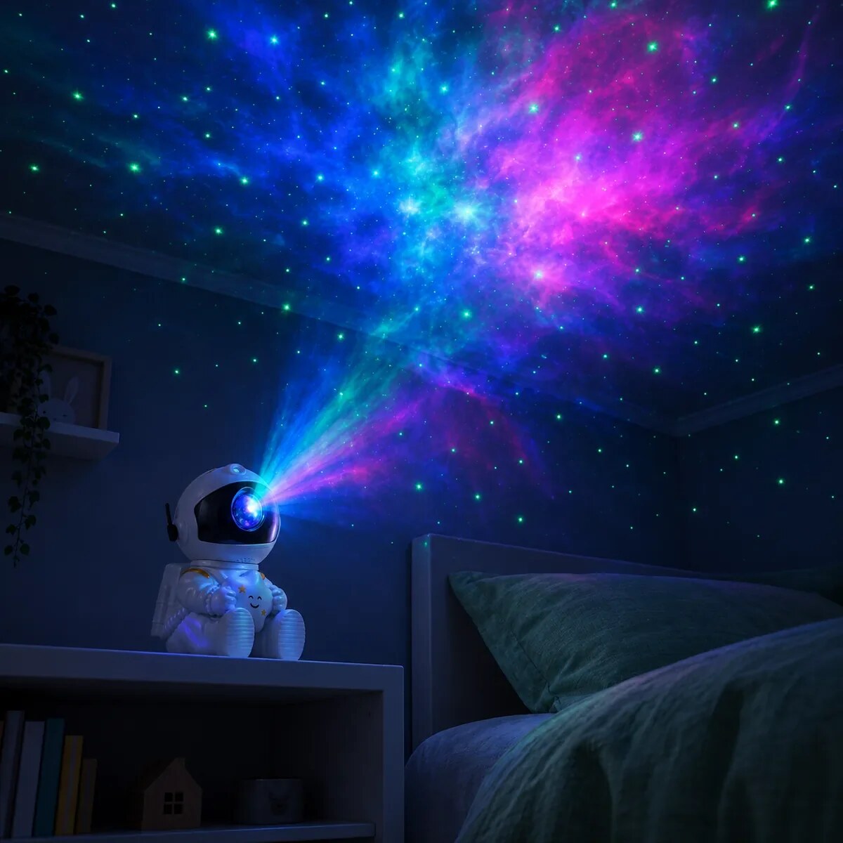 Veilleuse Astronaute – Projecteur d'étoiles et galaxie