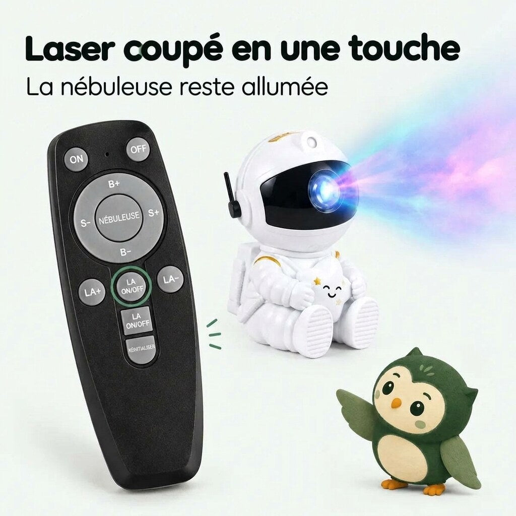Veilleuse Astronaute – Projecteur d'étoiles et galaxie