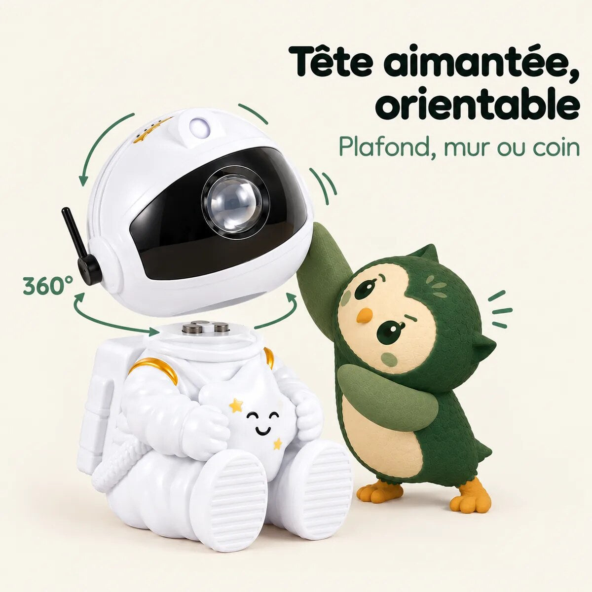 Veilleuse Astronaute – Projecteur d'étoiles et galaxie