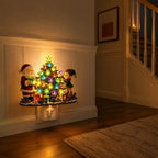 Veilleuse de Noël – luminaire strassé avec Père Noël