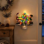Veilleuse de Noël – luminaire strassé avec Père Noël