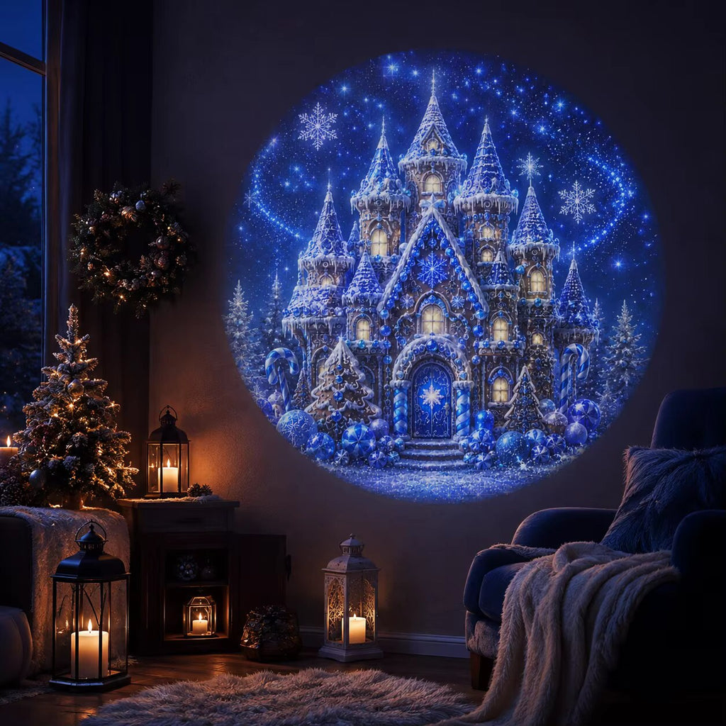 Veilleuse décorée avec projecteur – 8 motifs festifs