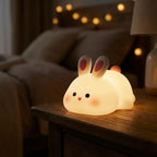 Veilleuse Lapin Incassable – Silicone souple, tactile