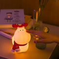 Veilleuse renne – silicone rechargeable, LED blanc chaud