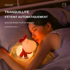 Veilleuse renne – silicone rechargeable, LED blanc chaud