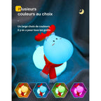 Veilleuse renne – silicone rechargeable, LED blanc chaud