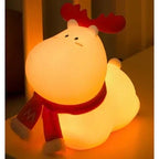 Veilleuse renne – silicone rechargeable, LED blanc chaud