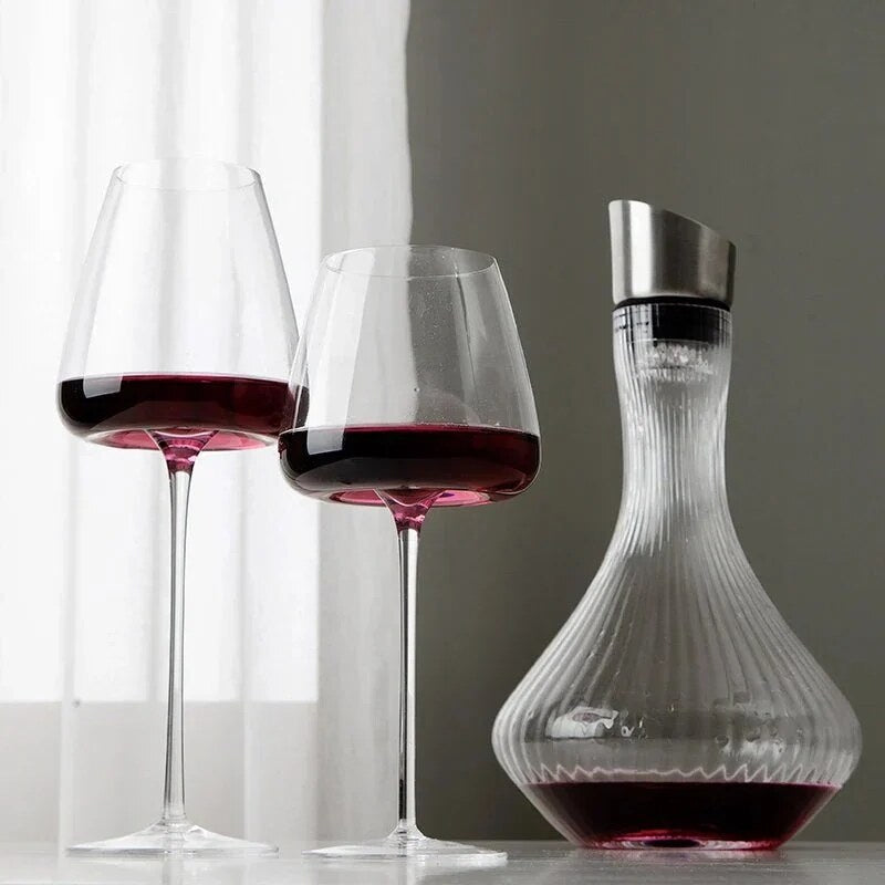 Verres à vin et champagne – cristal sans plomb, faits main