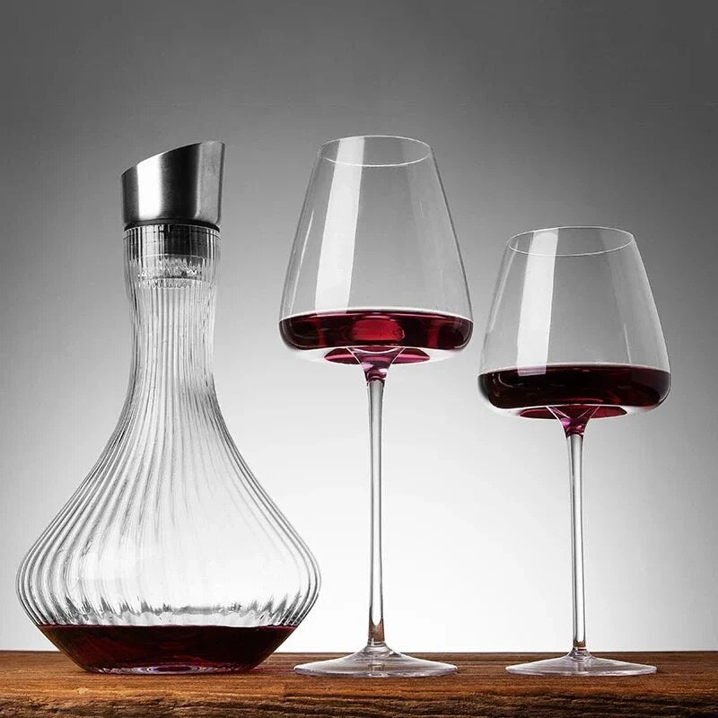 Verres à vin et champagne – cristal sans plomb, faits main