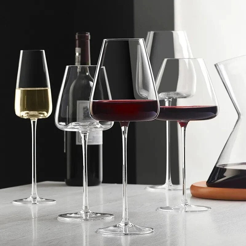 Verres à vin et champagne – cristal sans plomb, faits main