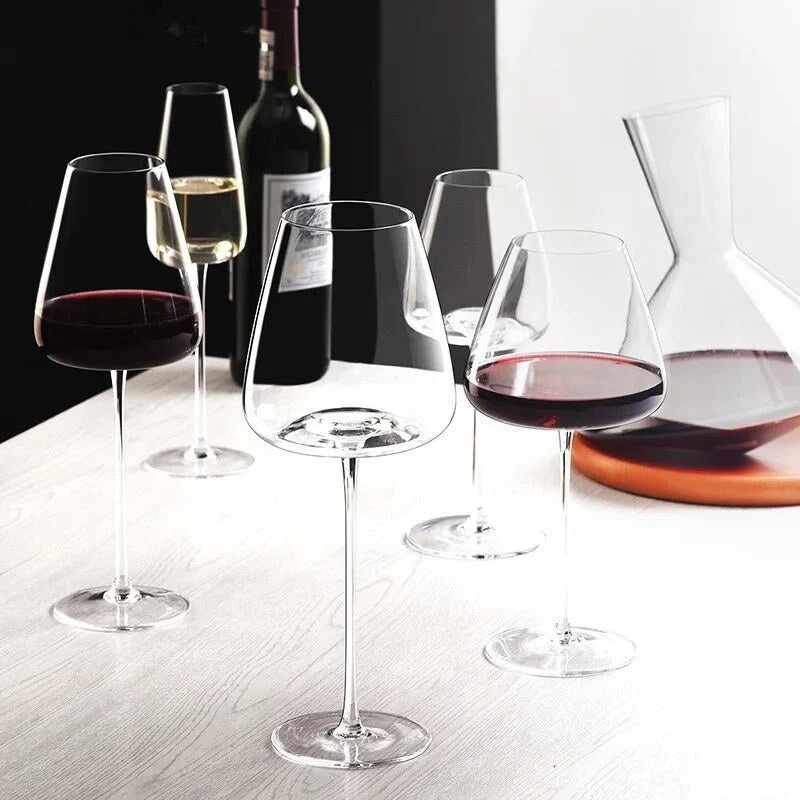 Verres à vin et champagne – cristal sans plomb, faits main
