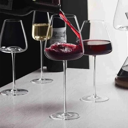 Verres à vin et champagne – cristal sans plomb, faits main