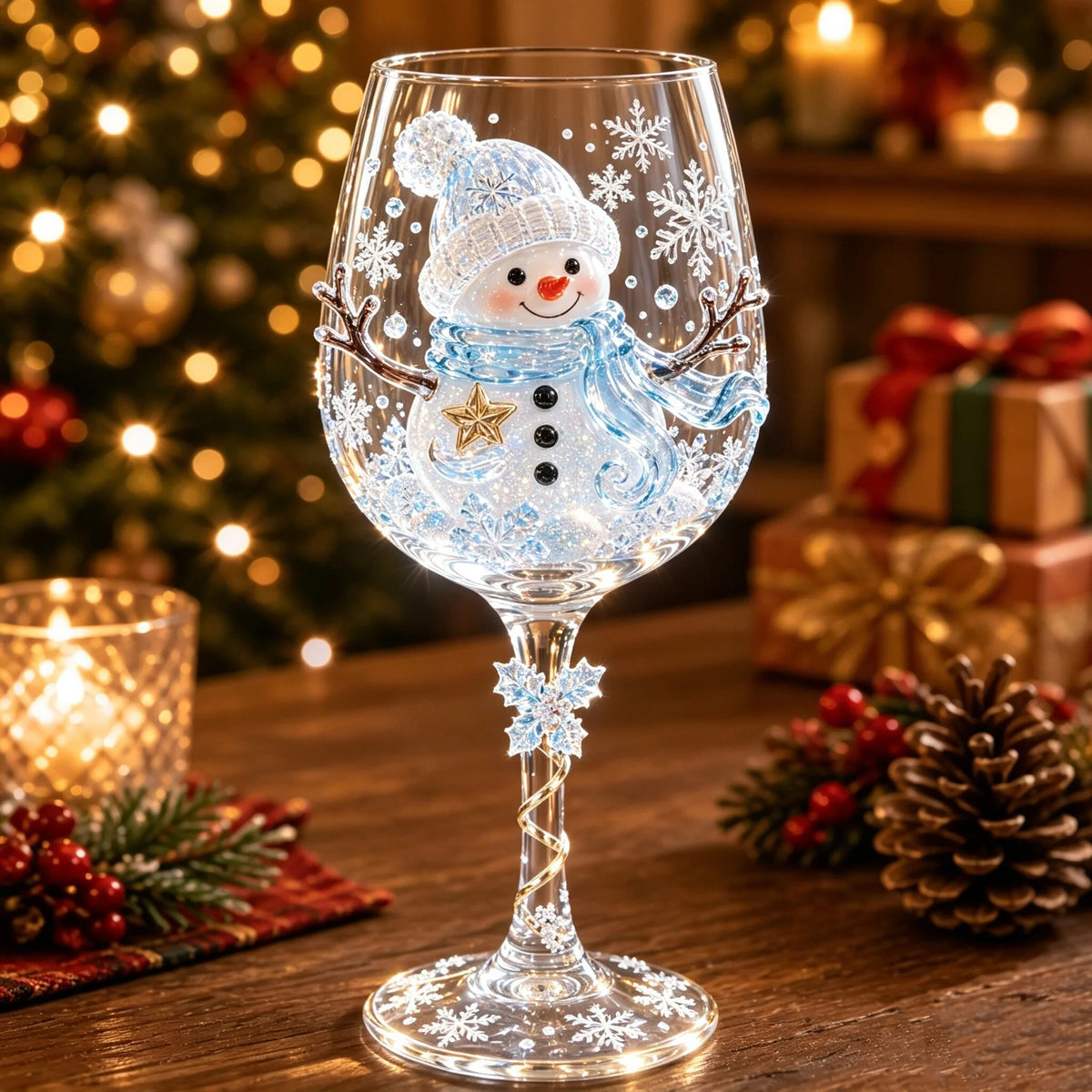 Verres de Noël – Motifs de fête en relief 3D à boire